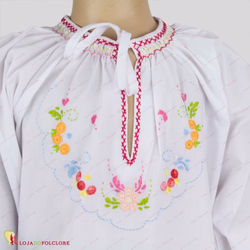 Blusa Traje Imitação - Criança - Manga Comprida - Gola