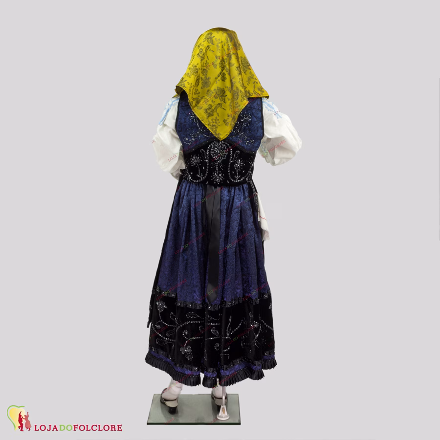 Traje Mordoma Rica - Azul - Trás